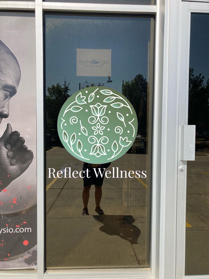 JLSDecals_ca's tweet photo. Was great working with Jordana from Reflect Wellness in St. Albert. They recently opened up an office to help serve their customer better. Here are some images from mockup stage to new decals installed at the location.
#decals #signs #signage #graphics #design https://t.co/977VLkkgXr