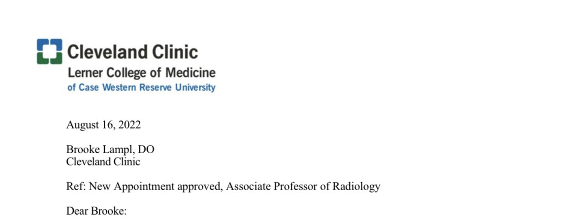 brooke_lampl's tweet photo. Excited to announce I now am an Associate Professor of Radiology! Many thanks to my family, mentors, and colleagues! @CleClinicLCM @WPSA1 https://t.co/y1Ove8s02B