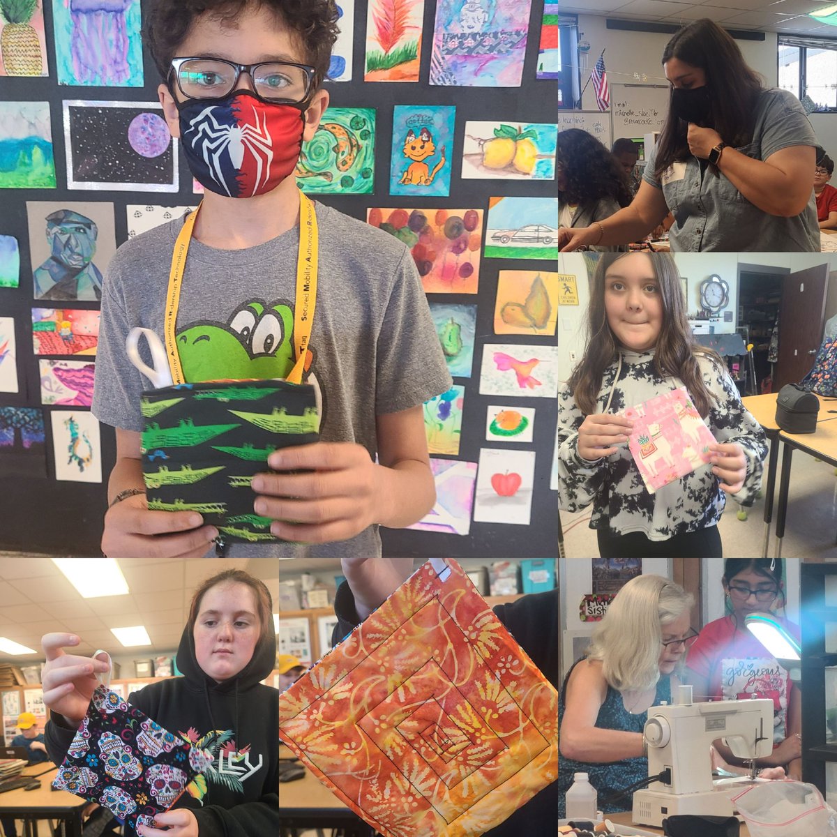 DMS_ART's tweet photo. @DeerparkMS #rrisd 
Volunteers helping us create all week long! Thank you. https://t.co/N3tc1h7v9K