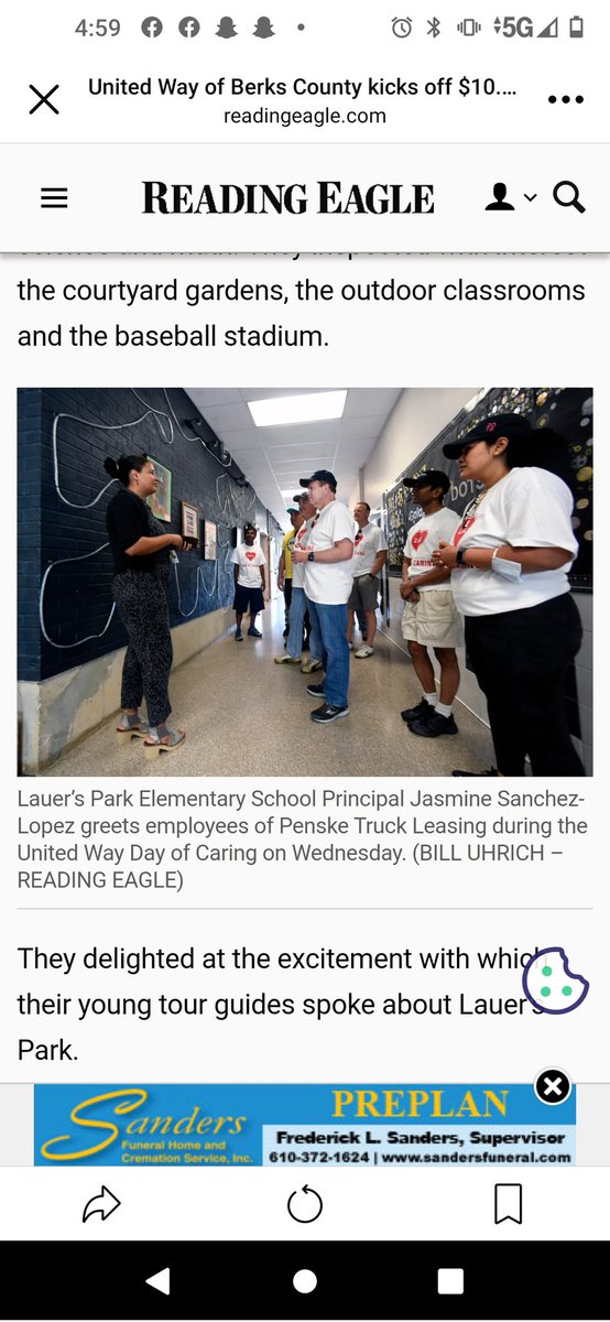 PrinJSanchez's tweet photo. A special thanks to United Way and Penske for helping with the maintenance of all of our green spaces.  I am extremely proud of how some our fourth graders enthusiastically shared their experiences through a tour of Lauer's Park. #RSDproud #lauerspark #DayofCaring https://t.co/0svbQHjUVp