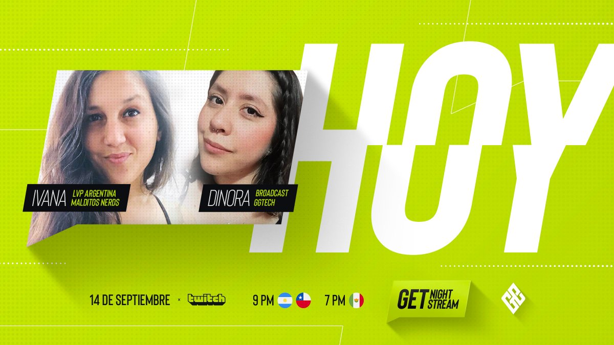 GlobantEmerald's tweet photo. Hoy es noche de #GETNightStream!🤩
A partir de las 21h🇦🇷 los esperamos junto a @LadyMufaTV y @TheLizardQueenT para charlar sobre el broadcast en esports junto a las expertas de @kikiandrad y @ZeldaTanooki!
¡Nos vemos en unas horas!⌛️
📺https://t.co/buigokZpfP https://t.co/YxcV1OvDbm