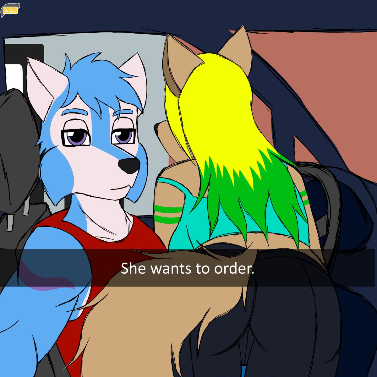 GildedSilverfox's tweet photo. A quick little flat color sketch commission for Lord-Dingus (on DA) of his characters Cayla and Garu in that one meme that I was unaware of until Dingus showed it to me. Yes, I live under a rock, but what else is new. #furry #furryartist #furryartwork #furrycommission https://t.co/jE1WuJEwOB
