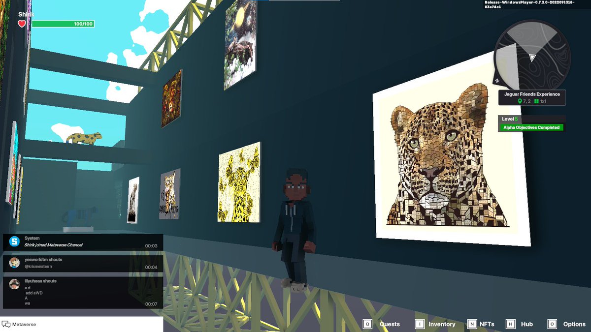 shiriktw's tweet photo. I just finished my quest on @jagfriends_nft experience on the #sandboxalphaS3 for a chance to win a Season 3 Alpha Pass! Here I am in Legendaries Room, check out my screenshot!

#jaguarfriends https://t.co/fAtcF8Y49W