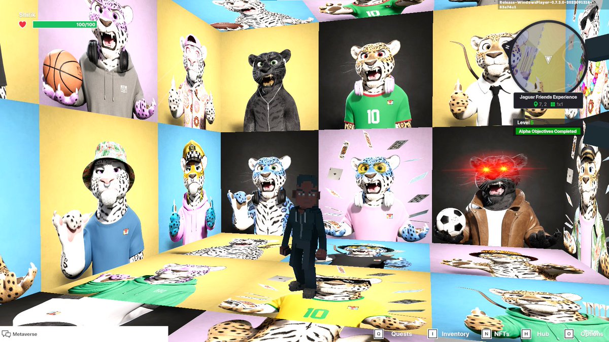 shiriktw's tweet photo. I just finished my quest on @jagfriends_nft experience on the #sandboxalphaS3 for a chance to win a Season 3 Alpha Pass! Here I am in Legendaries Room, check out my screenshot!

#jaguarfriends https://t.co/fAtcF8Y49W