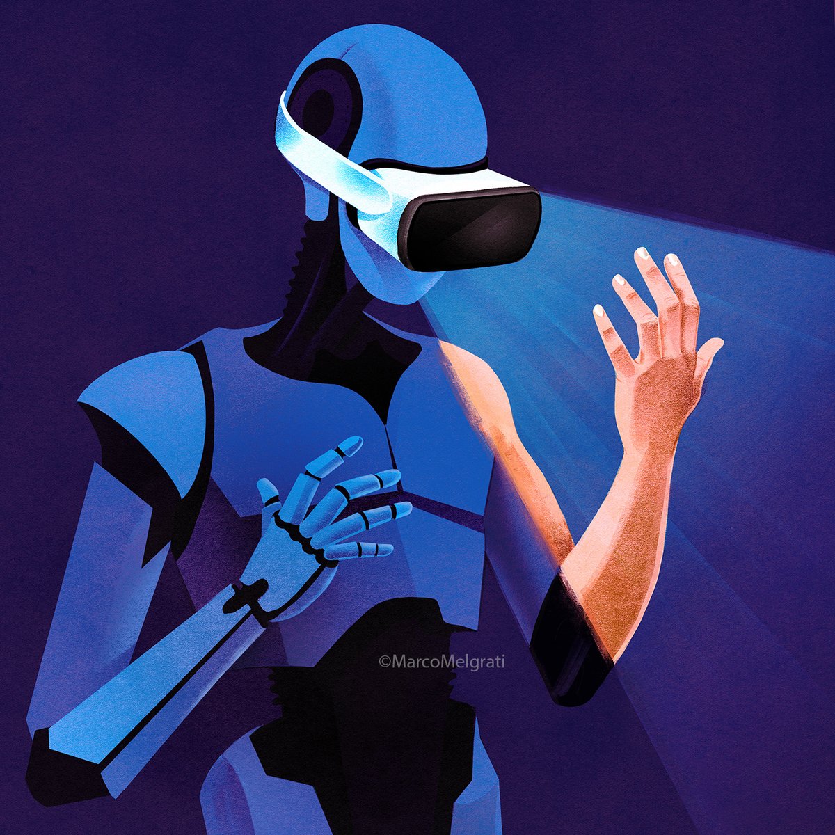 Wannabe. #robot #android #ai #vr #oculus #meta #man #evolution #human #future #scifi #vision #wannabe #pretend #brain #intelligence #social #technology #nft #digitalart #blackmirror #illustration #concept #computer #science #anatomy #humanoid <a href="/culturainquieta/">Cultura Inquieta</a> <a href="/boredpanda/">Bored Panda</a>