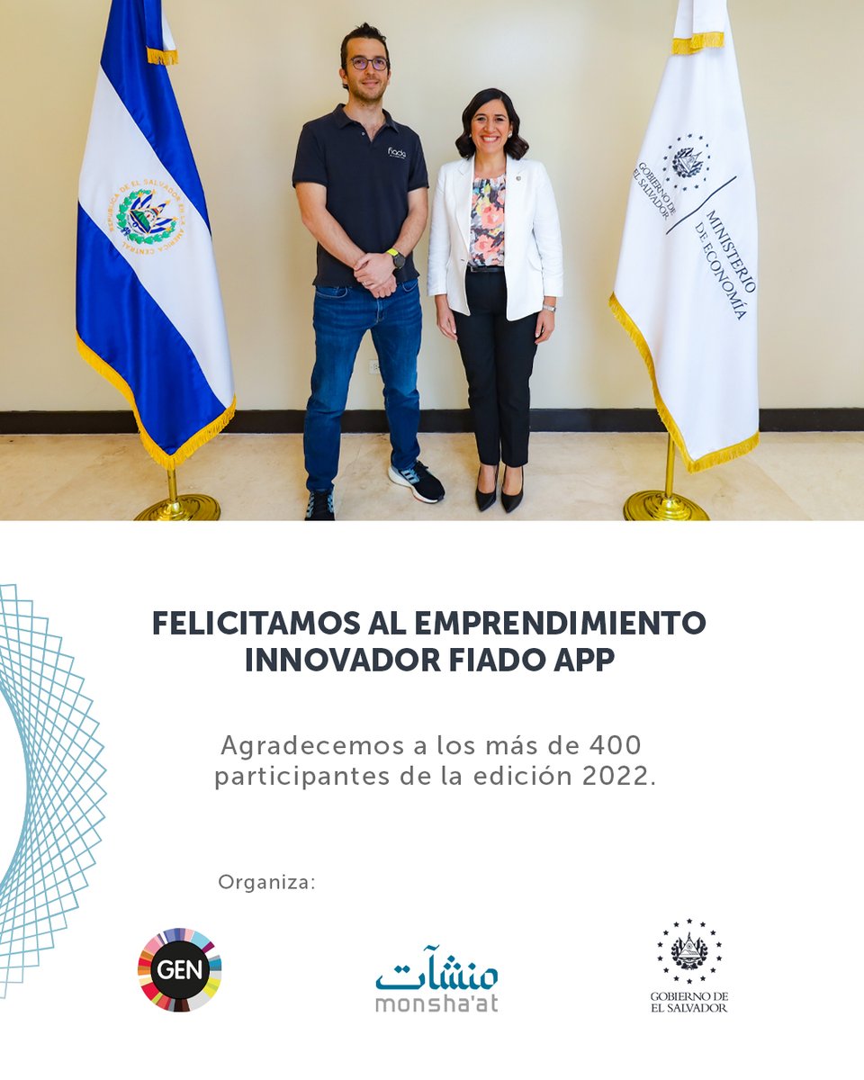 Presentamos al ganador nacional de la Copa Mundial de Emprendimiento #EWC2022, y quien representará a El Salvador en la competencia internacional. 🇸🇻🏆

¡Felicidades <a href="/fiadoapp/">Fiado App</a>! 🥳️👏👏