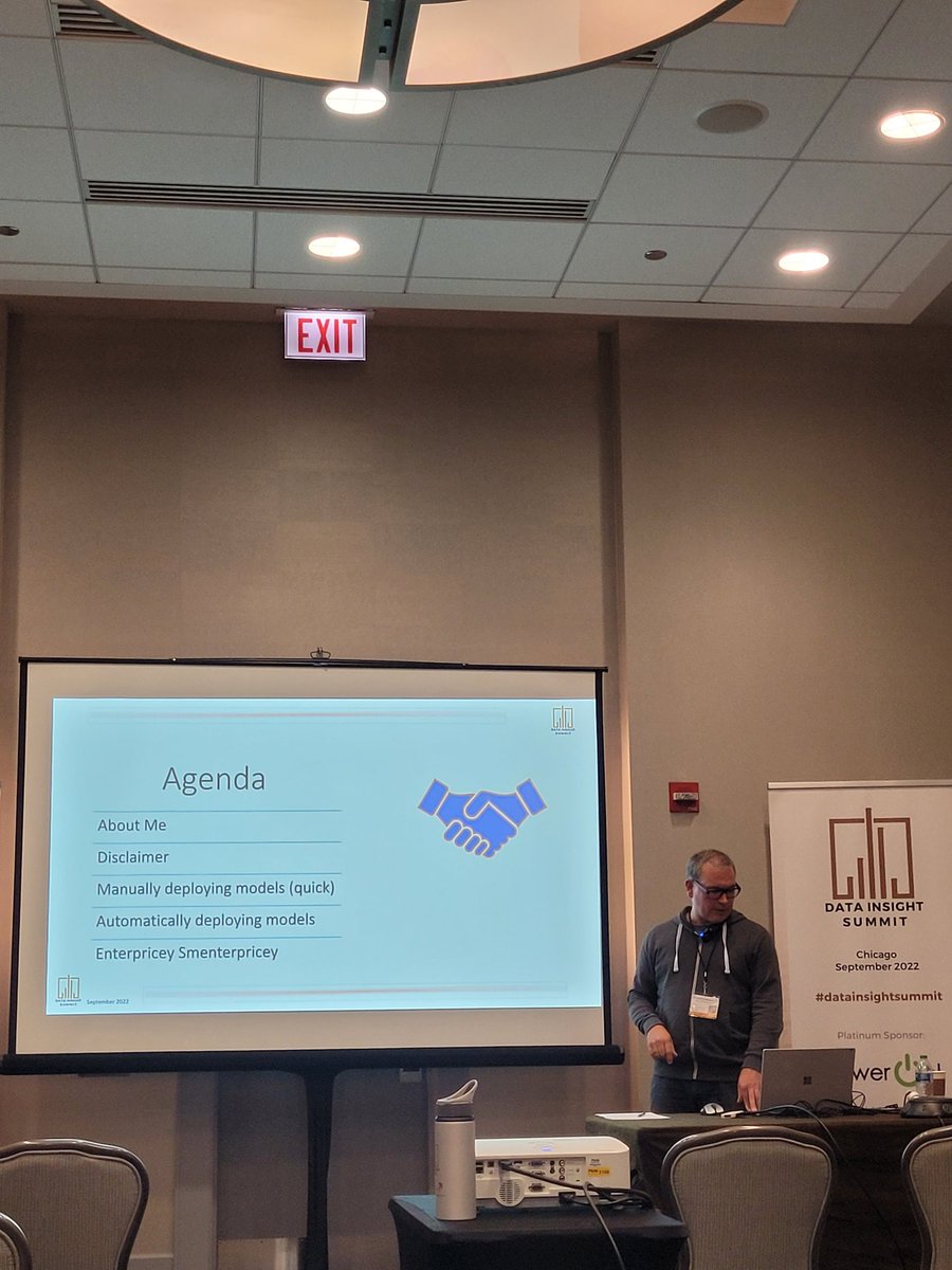 shan_gsd's tweet photo. Last session of the conference learning about model deployment with the hilarious and brilliant @vestergaardj! #DataInsightSummit #PowerBI https://t.co/SOfCcXuRBk