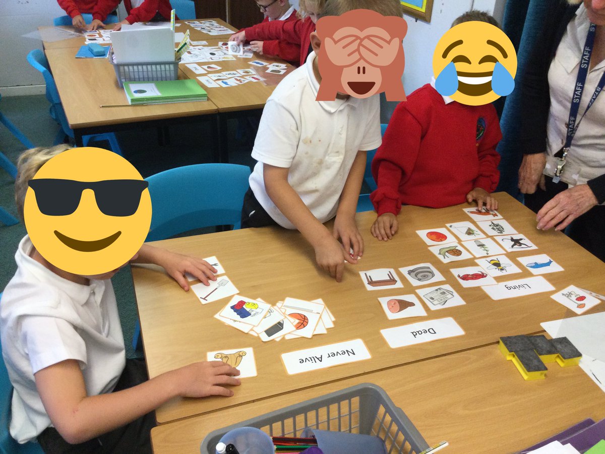 MD_Class2's tweet photo. Working as a team to sort things that are living, dead or never alive. @MD_MrsThompson @MD_headteacher @MillDamSchool @WatertonTrust https://t.co/l1CuECmc8k