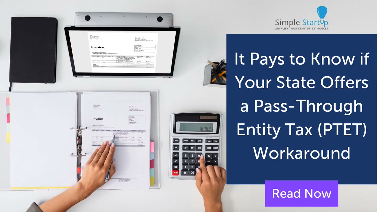 SimpleStartup's tweet image. Each state’s pass-through entity tax (PTET) workaround works differently. While workarounds may allow you to reduce your tax liability, but it’s important to consider the potential implications. Learn more below.   
#SALT #PTET #taxadvisory #simplestartup 
buff.ly/3TsL0ur