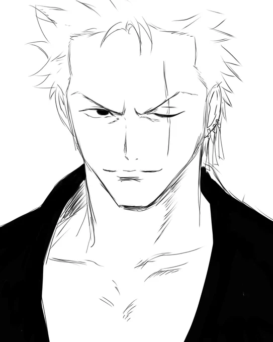 急に描きたくなったゾロ落書き 