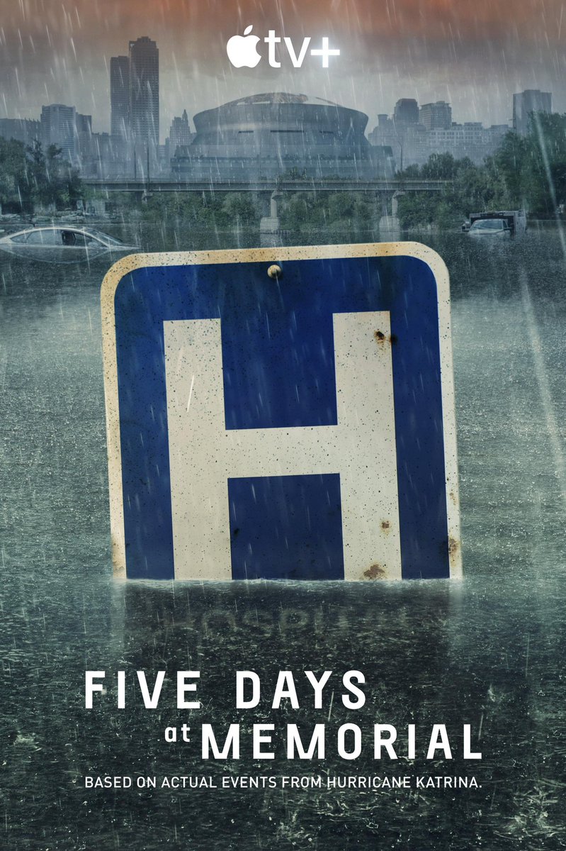 This is a brilliant and shocking series, based on events during the aftermath of Hurricane Katrina. People were literally abandoned, ignored and left to die by authorities. And they faced impossible ethical dilemmas amid the chaos. #FiveDaysAtMemorial