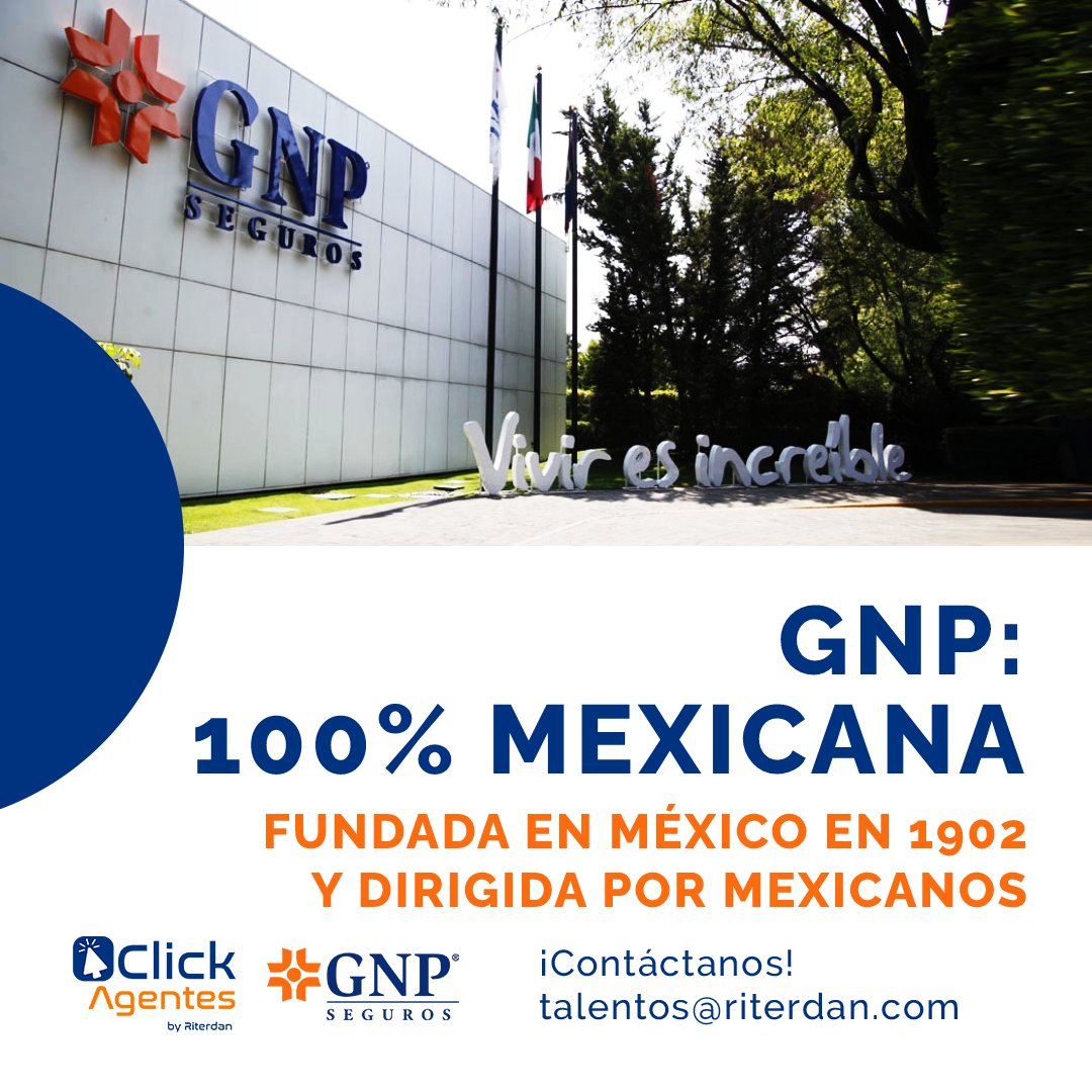 clickagentes's tweet photo. Si eres un agente de seguros orgulloso de sus raíces, únete a la aseguradora mexicana multirramo más grande del país. 
#ClickAgentes #GNP https://t.co/5OOh2qq8B2