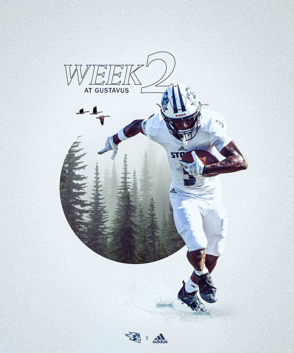 UWStoutFootball's tweet photo. Week 2 - Heading to Minnesota for a border battle! 🔵⚪️ #TPC #bleedblue https://t.co/sOwMKf8VCj