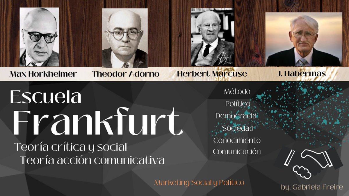 Gabriela_Fg26's tweet photo. #educación | ¿Qué entiendes de la escuela Frankfurt?
Conocida como la teoría crítica de la sociedad, fue uno de los movimientos más influyentes del siglo XX.
@SimIntegrado @UNEMIEcuador @jpaguayb @Unemi_ec 

#MarketingPolítico  #Contenidoacádemico #unemi https://t.co/b8SpyQe1SM
