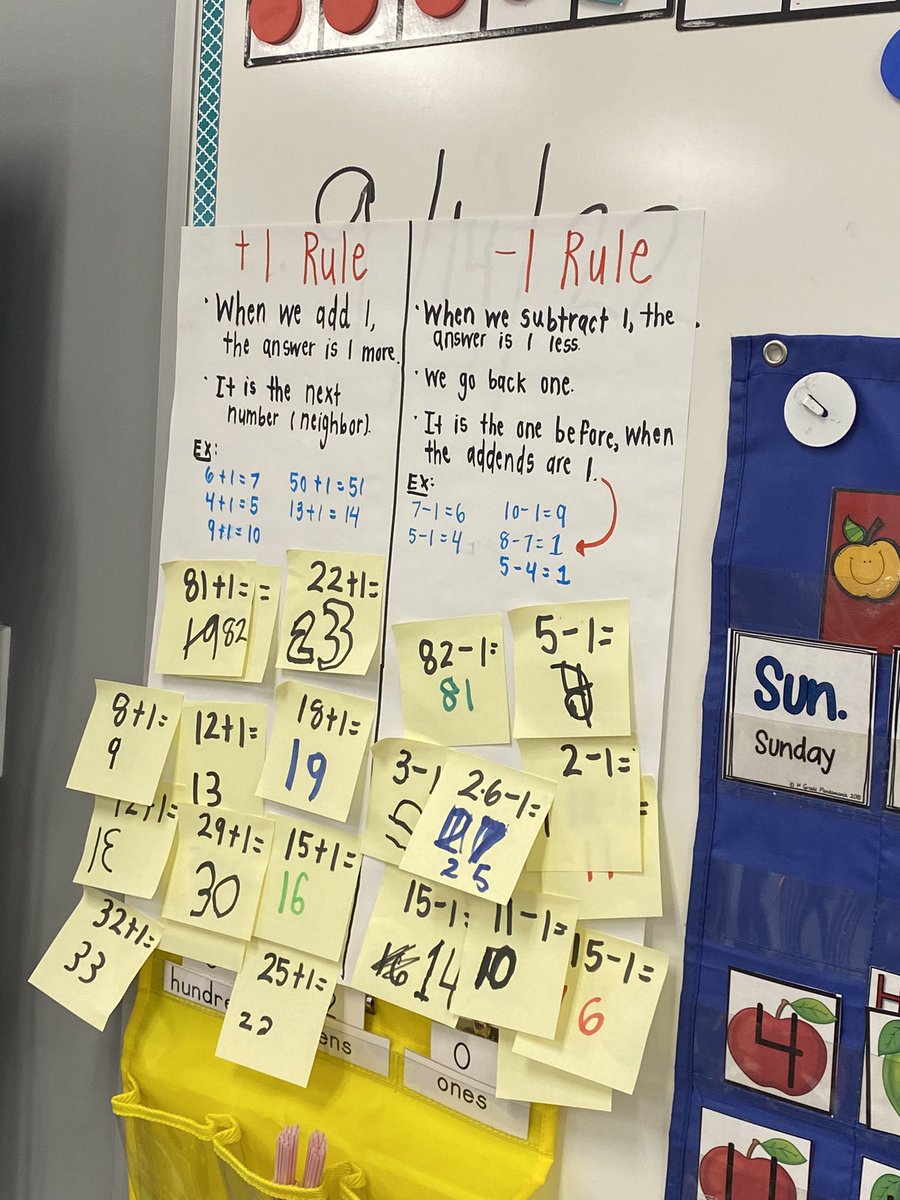 MsCanning1's tweet photo. Working on our “+1/-1 Rule” by using a number line as a tool! https://t.co/8jY8klGYUN