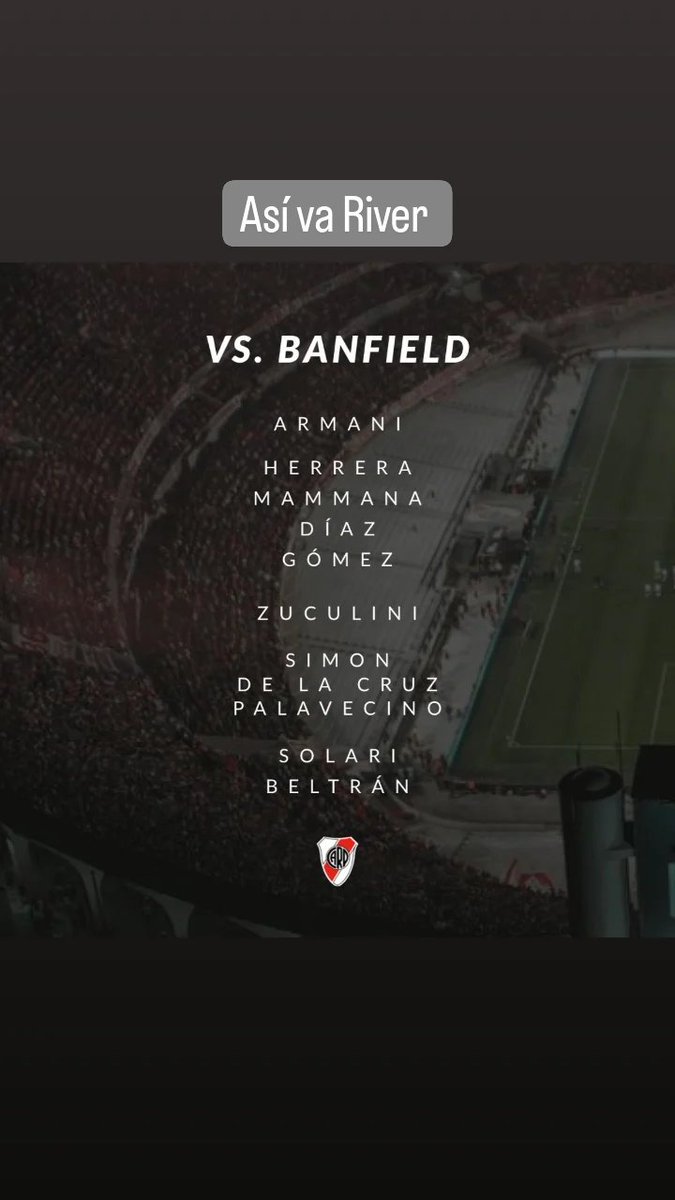 #LigaProfesional Así va #River para enfrentar a #Banfield