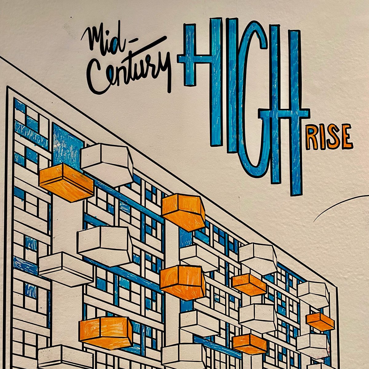 MrsMommy's tweet photo. The piece I worked on at the @mohistorymuseum’s #ColoringSTL exhibit legitimately looks like a mid-century building…I think I chose my colors well! #midcenturymarvelous https://t.co/XxDWrkDIBi https://t.co/fPn0FkU5vQ