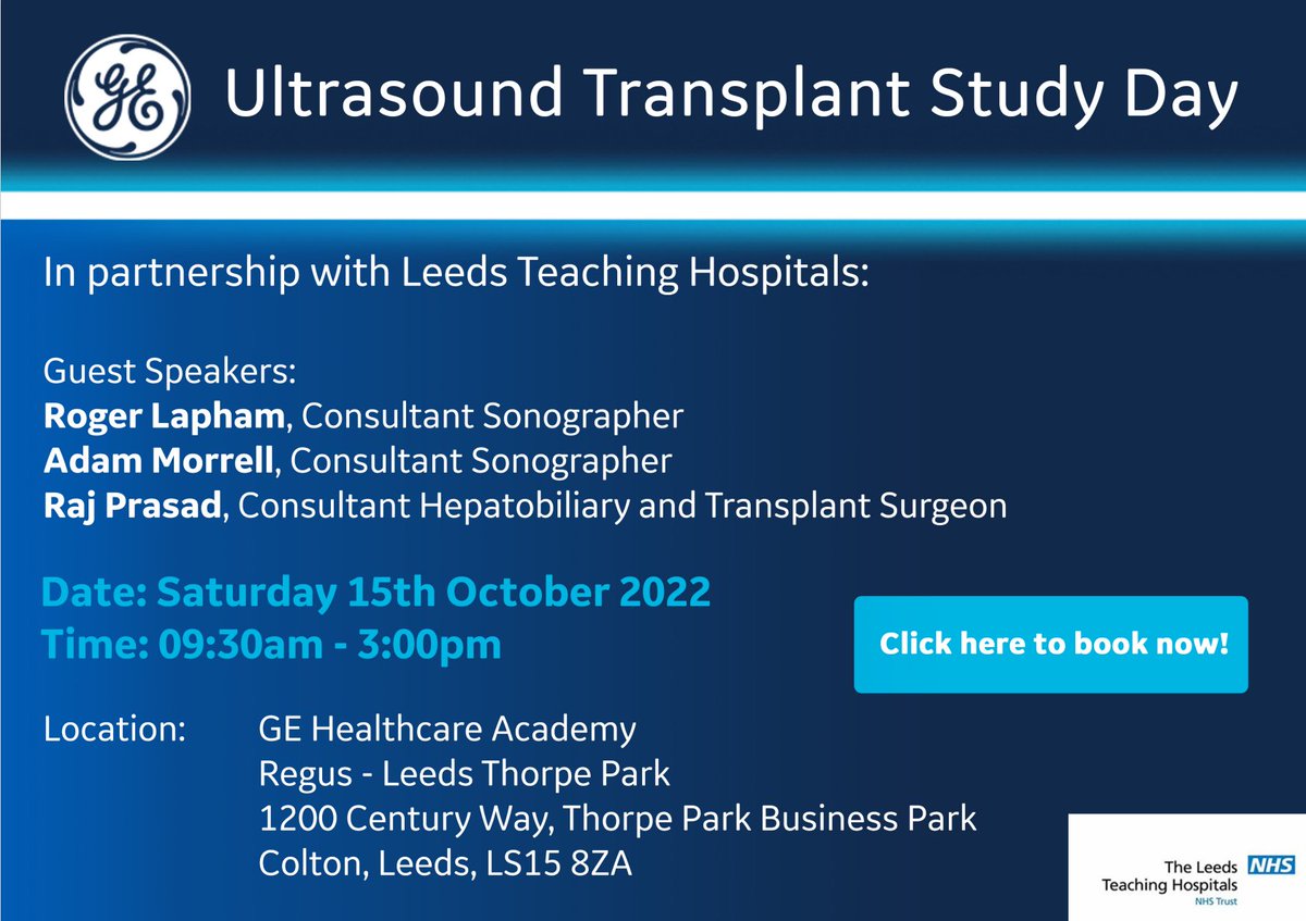 ****Sonographer Study Day**** @GEHealthcare <a href="/LeedsRadiology/">LTHT Radiology</a> Please Register using the link below