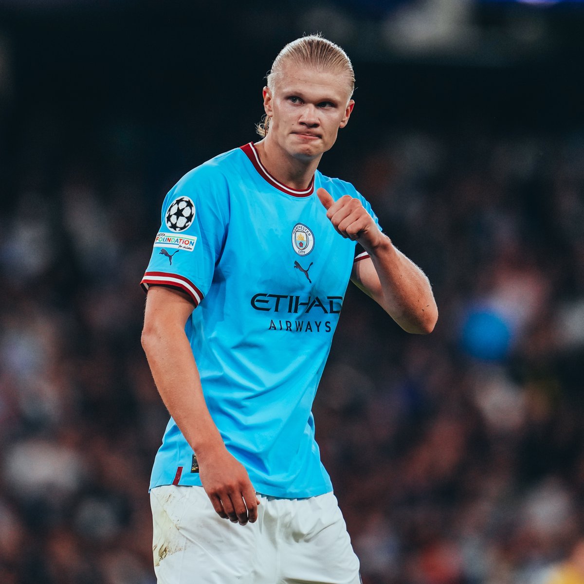 9 games
13 goals
<a href="/ErlingHaaland/">Erling Haaland</a> 

🔵 2-1 🟡 #ManCity