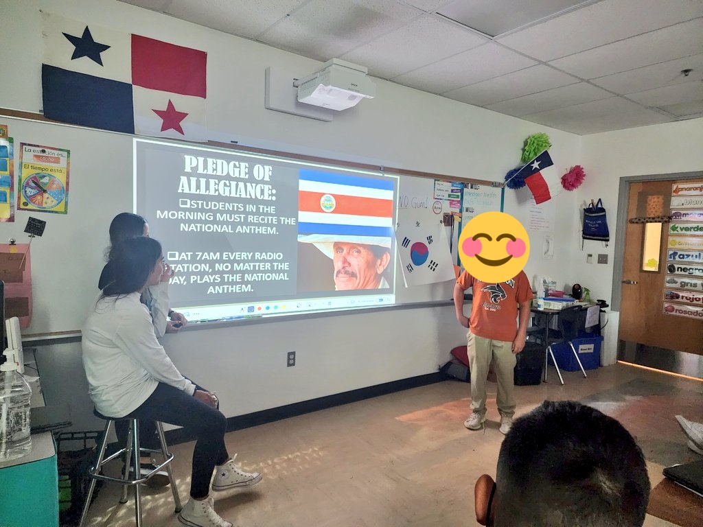 MissDeidra24's tweet photo. We continue learning about various countries through peer presentations; this week we've learned about Ecuador, Cuba, Costa Rica and even South Korea among others! #TeamSISD @Puentes_MS @sduffy_sisd https://t.co/GWF9hemuM4