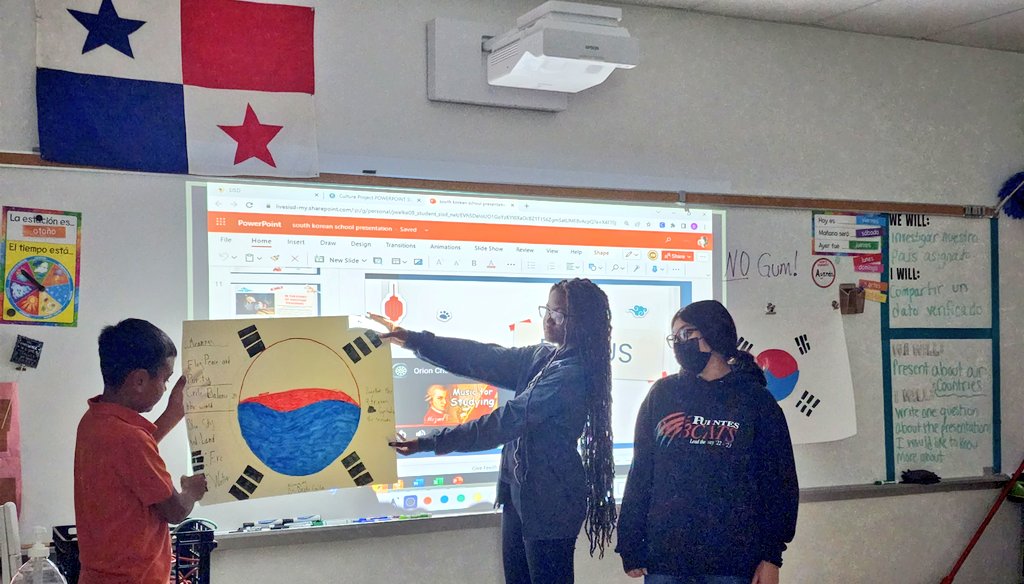 MissDeidra24's tweet photo. We continue learning about various countries through peer presentations; this week we've learned about Ecuador, Cuba, Costa Rica and even South Korea among others! #TeamSISD @Puentes_MS @sduffy_sisd https://t.co/GWF9hemuM4