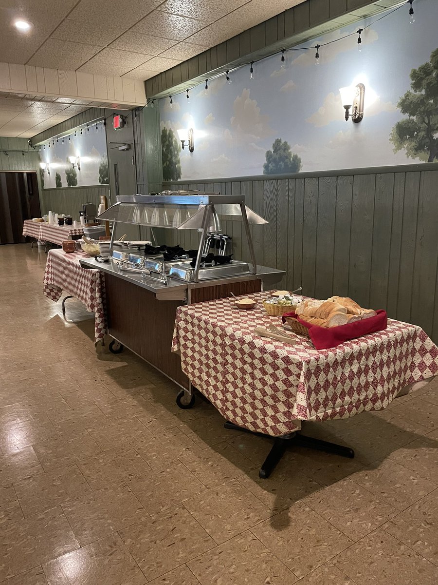 Today took our @mshsl meeting for area schools to Chisholm. Valentini’s Supper Club was our host. An amazing pasta lunch. Great ADs to learn with and from. And a meeting room where I can only imagine how many events have been held over the years!
