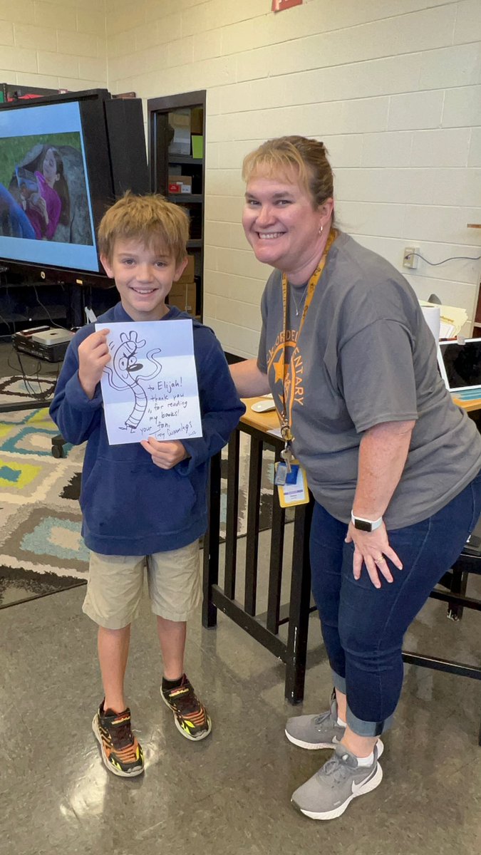 He loved it <a href="/troycummings/">Troy Cummings</a>!  Thank you for sending it to him. #resroars #librarylife