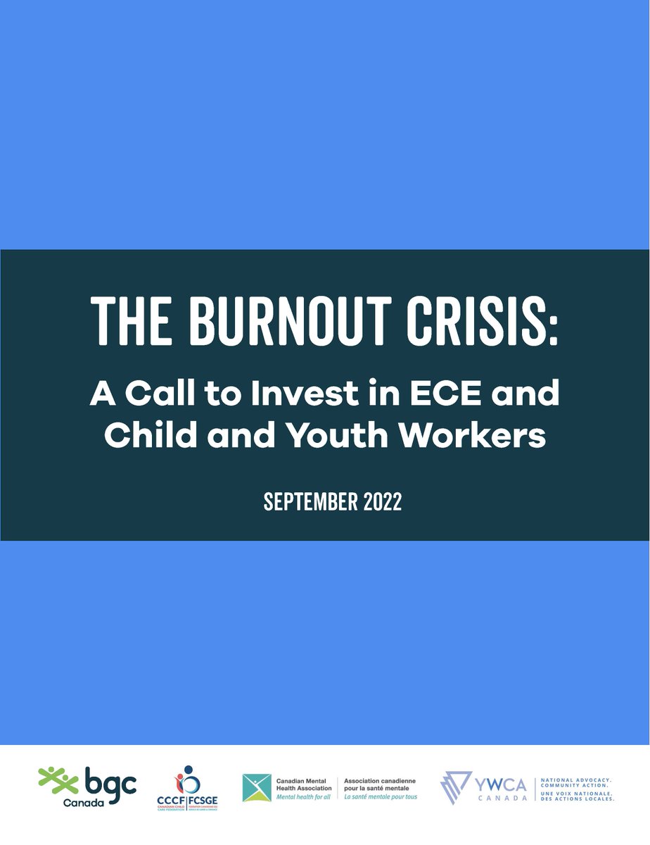 CCCF_FCSGE's tweet image. THE BURNOUT CRISIS: A Call to Invest in ECE and Child and Youth Workers/ La crise de l’épuisement professionnel : - *cccf-fcsge.ca/get-involved/s…*