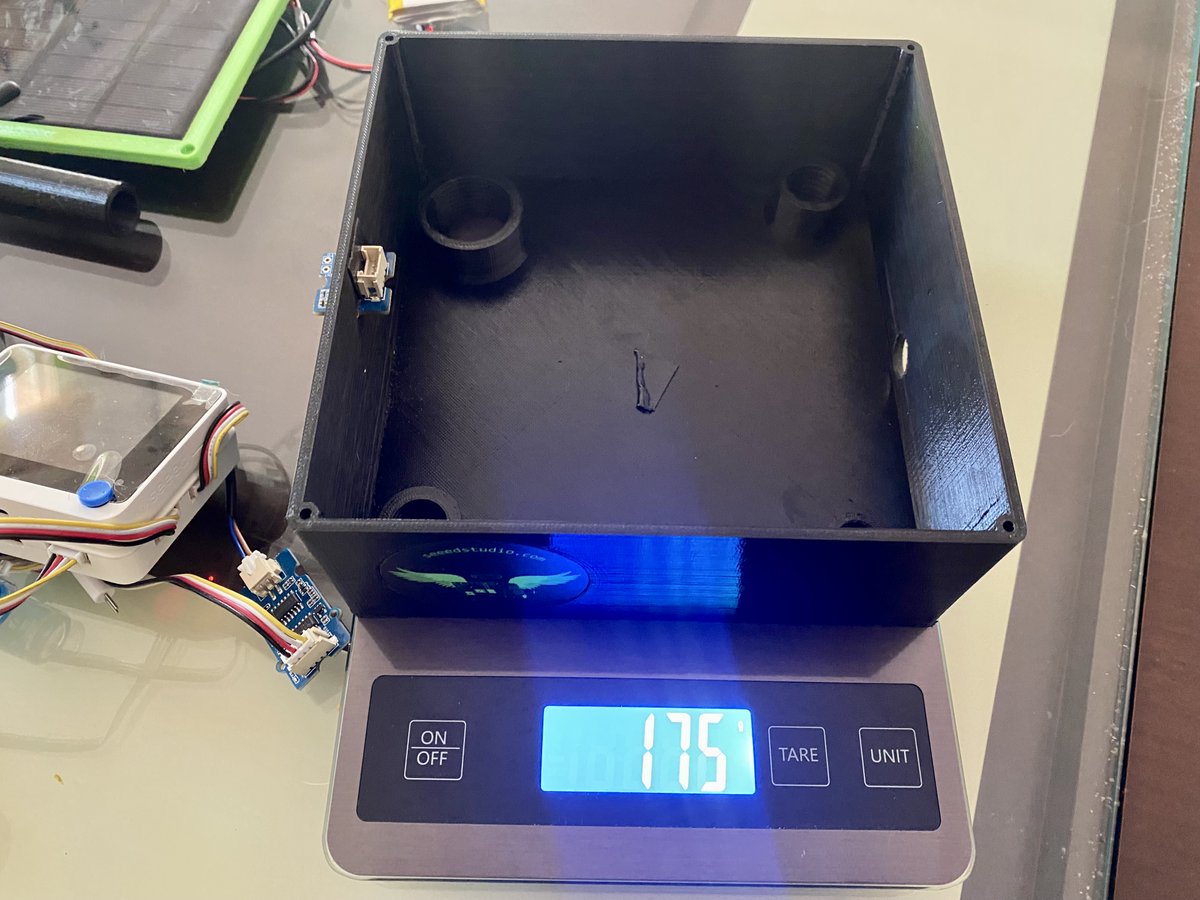 _mithundas's tweet photo. Making slow progress on my #smartlake project to make early detection of algae. Enclosure and solar panel is ready. #SustainabilityProject @seeedstudio @Prusa3D @Hacksterio https://t.co/kEaO9InKaj