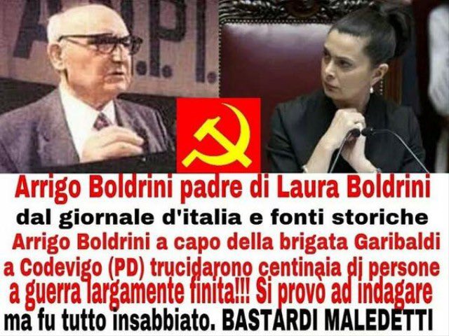 rober_deraphael's tweet photo. @PBerizzi E tu saresti un inviato? O ti ci hanno mandato? La canzone in questione e’ del 1953 ed anni prima i cosiddetti partigiani erano per lo più intenti a stupri e vendette personali… chiedilo alla Sig.ra #Sboldrina https://t.co/aUPxho5Tpx