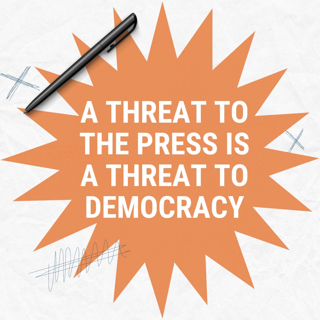 Across the world, democracy is backsliding. Media workers face censorship, detention & physical violence, often with impunity. Without a free press, democracy cannot survive. Now is the time to stand up for democratic principles & protect the rights of all. #DemocracyDay