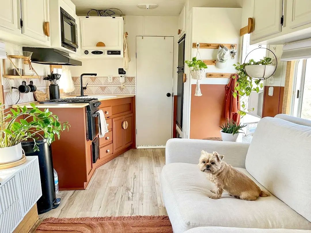 lovethatrv's tweet photo. Pops of color can really help personalize your RV and make a fun statement. The dark lower, light upper cabinets can also make a small space like this feel bigger and more welcoming. 🙌

Photos + RV reno by https://t.co/A0imiXyG4e

#lovethatrv #rvremodel #rvinspiration #rvdesign https://t.co/Q9uegVWDkk