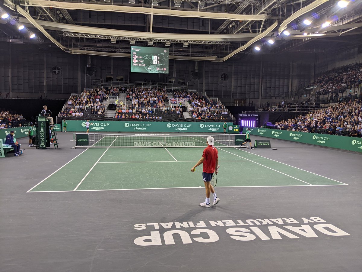 Davis Cup action at the Emirates Arena this evening 💪
