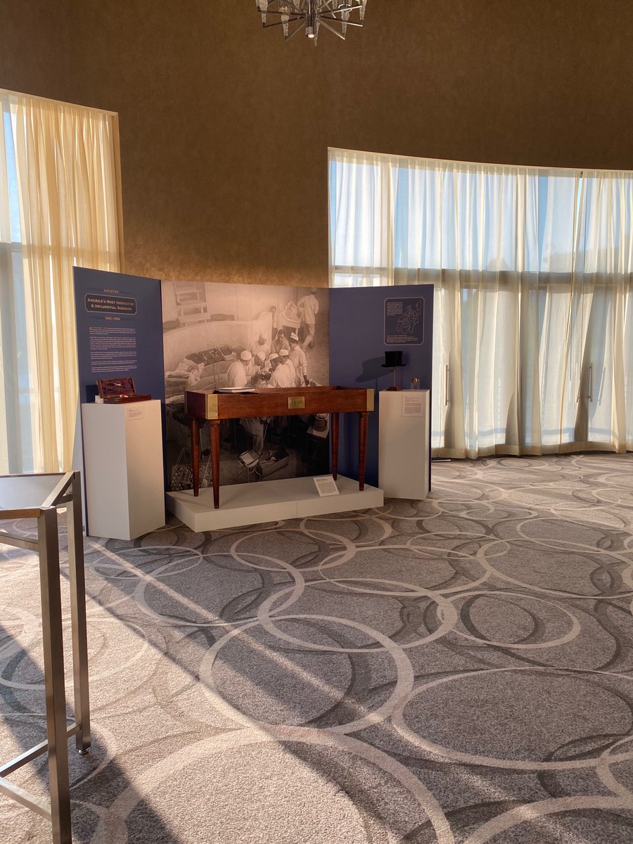JHMedArchives's tweet photo. We have installed the exhibition for the Halsted Society’s conference! The 100th anniversary of surgeon William Hasted’s death was Sept 7th. 

#histmed #histsurgery https://t.co/BSNr0kYJ58