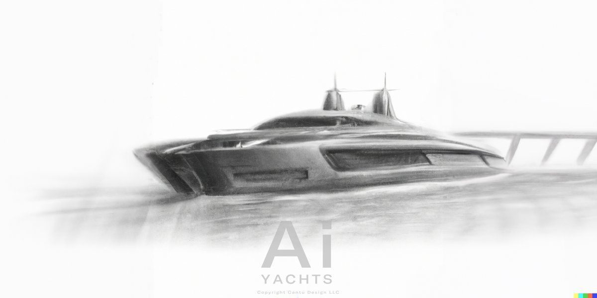aiyachts's tweet photo. AI Yachts Design Series 01: Design 50.

https://t.co/0Avriovlov

#artificialintelligence #aidesign #humanvsmachine #cantudesign #computerdesign #dalle #openai #Discord #instantdesign #computergenerated #yachtdesign #superyachts #designinspiration #motoryacht #aiyachts #yacht https://t.co/W8GDOkcZ5X