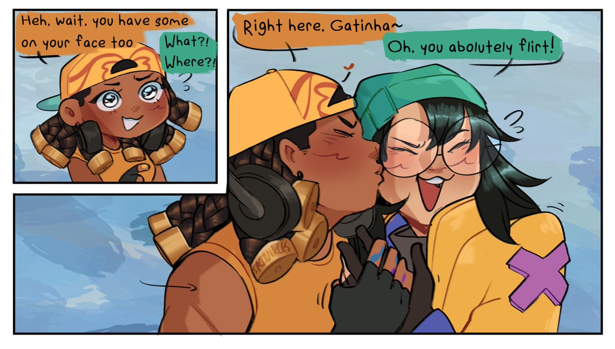 Spliinkles's tweet photo. Girlfriends flirting, girlfriends winning. They're just that good. | #Valorant #valorantart #nanobomb https://t.co/ODLcBaMzv8