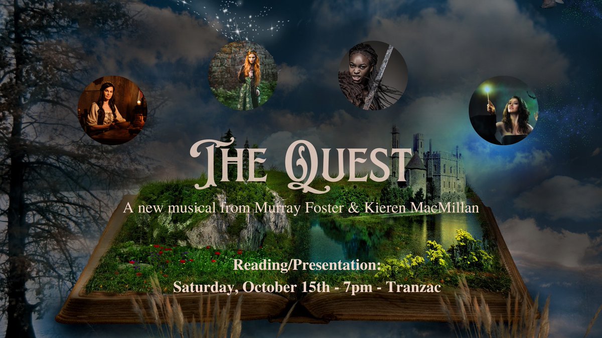 TheQuestMusical's tweet photo. It's all happening! Thanks to your generous #Indiegogo support, tickets are now on sale for our "books and stands" presentation of #TheQuestMusical is happening on October 15th! Please come out and support the next step in this new musical's journey! Tix: 
https://t.co/fYSrReyWep https://t.co/P1mJebm0fP