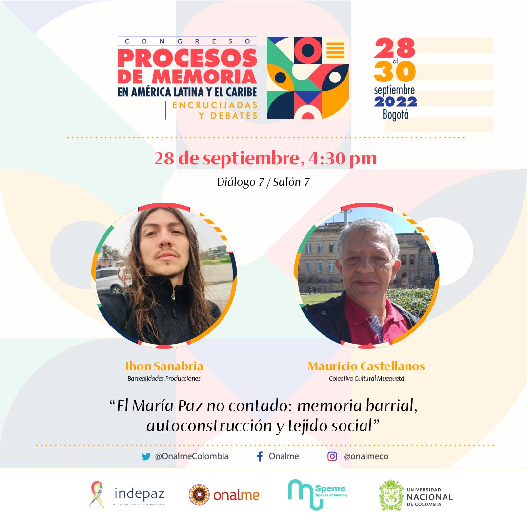 OnalmeColombia's tweet photo. Invitades a un espacio enriquecedor con @ivansombrasan @ConspirAccionKe @jhonsan70668521 donde podrán conocer sobre el documental “El María Paz no contado” lo pueden encontrar: https://t.co/UfnqrvFaPn #CongresoMemoria2022 #Memoria #MariaPaz #Techotiva #ElMariaPazNoContado 🧵 https://t.co/S9eL43cTh5
