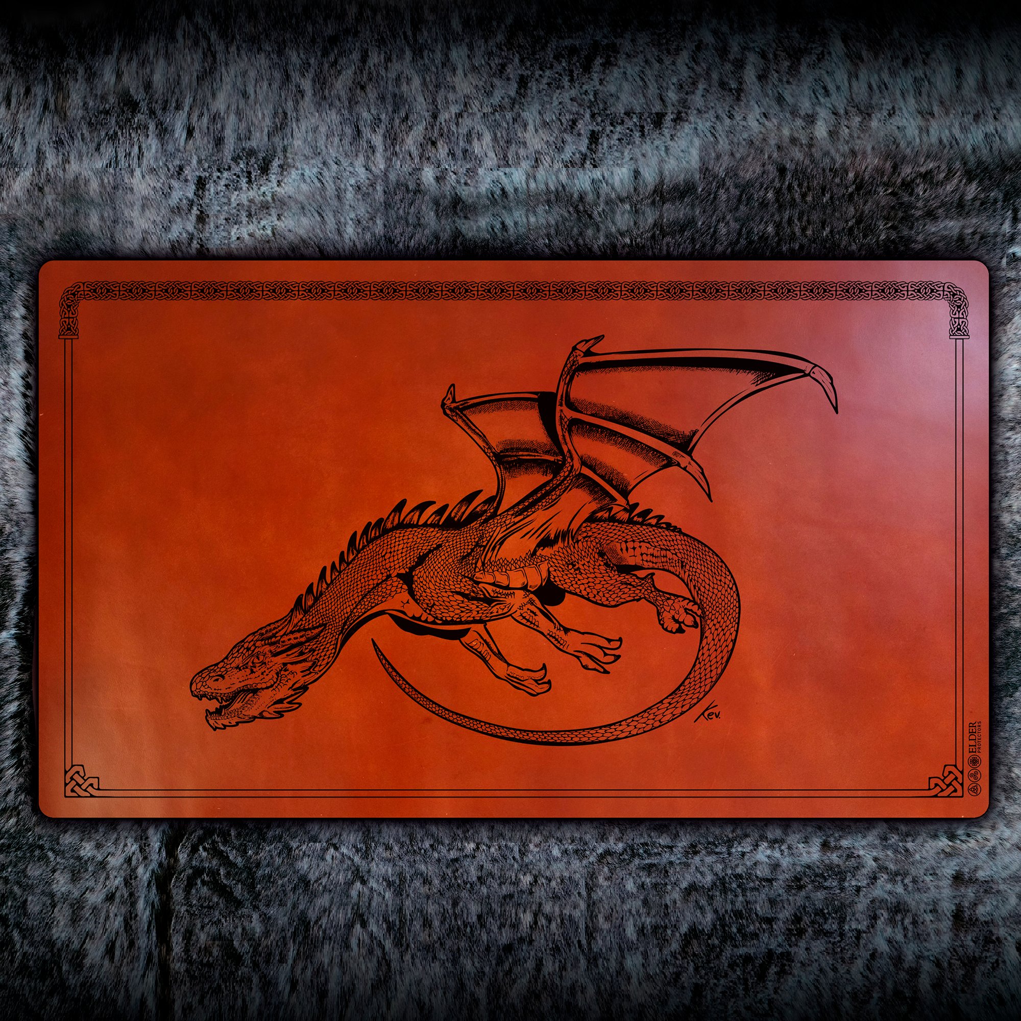 Leather Playmat Elder Protectors TCG Playmat Chinese Dragon Design agrohort.ipb.ac.id