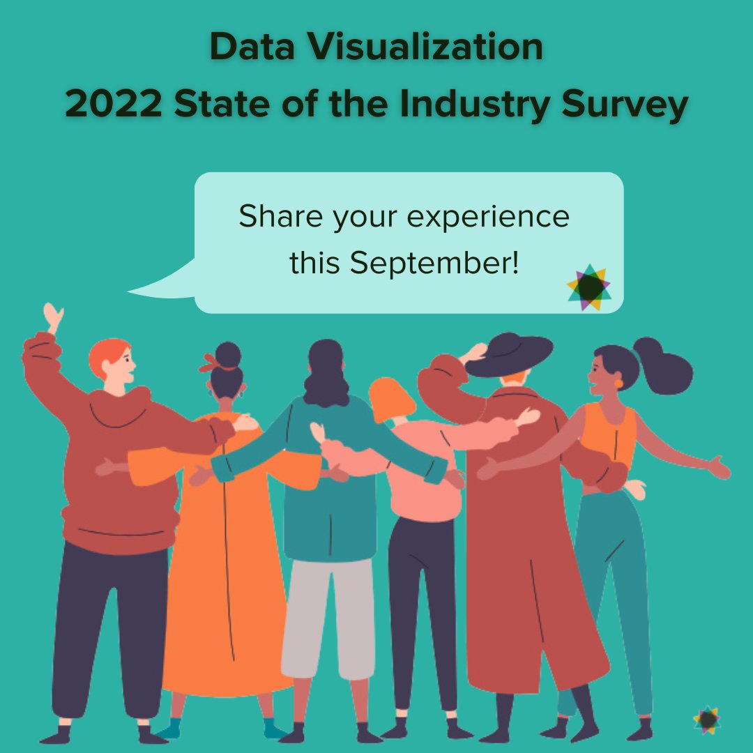 ZorayaCB's tweet photo. The 2022 @DataVizSociety survey https://t.co/z1QRzS4TOP is now live! Help get your voice heard and represent our #dataviz community, whether you viz for work, fun, or both! https://t.co/ZD5JcRmTTF