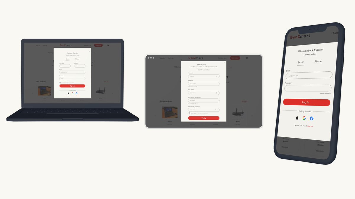 Aminat Kehinde Akande (@kenakand) on Twitter photo #Day27: A signup and login page for the GenZmart task from Day26 x.com/KenAkand/statu….
The brief also said we should factor KYC into the design, so I did a verification page to solve that. <a href="/Ingressive4Good/">Ingressive for Good</a> <a href="/IMTConf/">Influencers Meet Tech #IMTConf22</a>
#I4G30DaysOfDesign #IMTConf #Day27: A signup and login page for the GenZmart task from Day26 x.com/KenAkand/statu….
The brief also said we should factor KYC into the design, so I did a verification page to solve that. <a href="/Ingressive4Good/">Ingressive for Good</a> <a href="/IMTConf/">Influencers Meet Tech #IMTConf22</a>
#I4G30DaysOfDesign #IMTConf