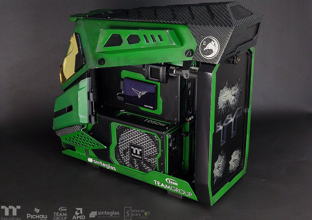 thermalatino's tweet photo. Douglas Alves Modding nos sorprende nuevamente con el modding de este AH T200 con temática de la serie Halo de @paramountplus . 🔥🔥
Te gustaría jugar en el?
# #ttbuild #Thermaltake #pcgaming #pcbuild #hardware #ttmod #modding https://t.co/jTG1pIHwS8