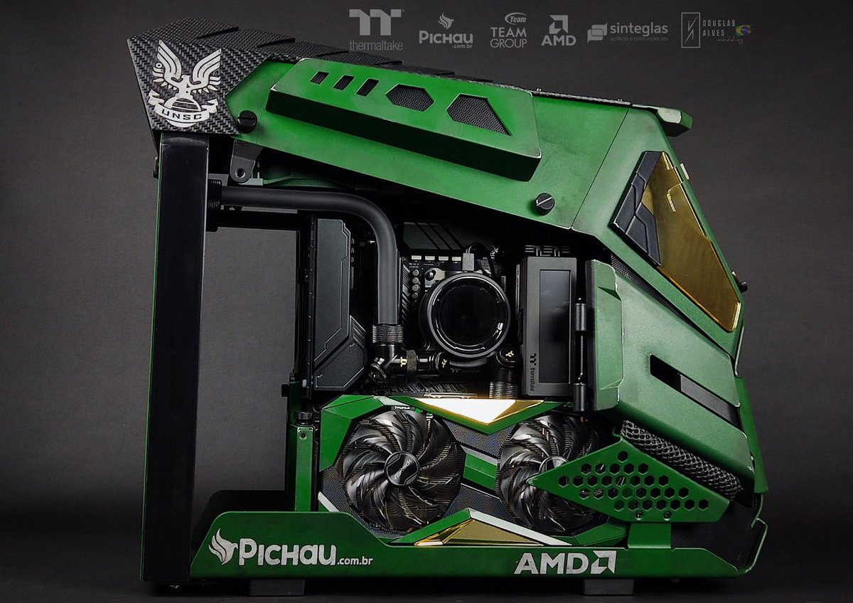thermalatino's tweet photo. Douglas Alves Modding nos sorprende nuevamente con el modding de este AH T200 con temática de la serie Halo de @paramountplus . 🔥🔥
Te gustaría jugar en el?
# #ttbuild #Thermaltake #pcgaming #pcbuild #hardware #ttmod #modding https://t.co/jTG1pIHwS8