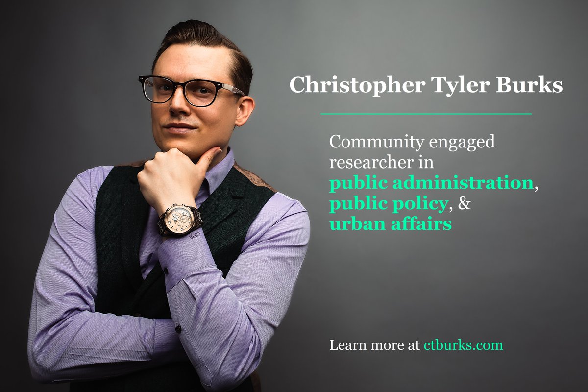 It's official—I'm on the job market in public administration, public policy, and urban affairs!

My expertise is social equity in urban policy and metropolitan governance. See my new website ctburks.com to learn about my research, teaching, and service.