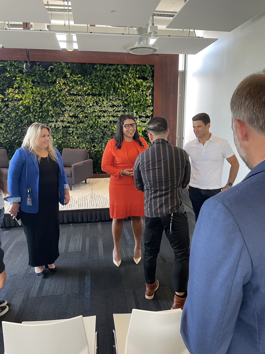 LondonBreed's tweet photo. Today I joined @NedSegal and @Twitter employees to talk about the challenges we face as a City and the steps we’re taking to build on our recovery. We have a lot of work to do, but we’re making progress every day. Thanks for having me -- I always love visiting with our workforce! https://t.co/XW5YBeWs71