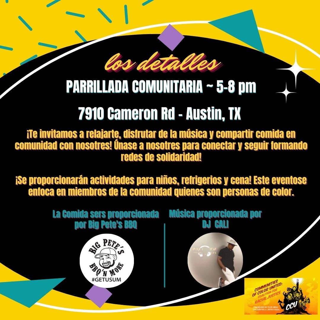 ccucoalition's tweet photo. We will see you THIS SUNDAY at 7910 Cameron Rd! To RSVP: https://t.co/Sqa1XPhA71
 
Nos vemos ESTE DOMINGO en 7910 Cameron Rd! Para confirmar su asistencia: https://t.co/Sqa1XPhA71 https://t.co/MTQ3mGv7B2
