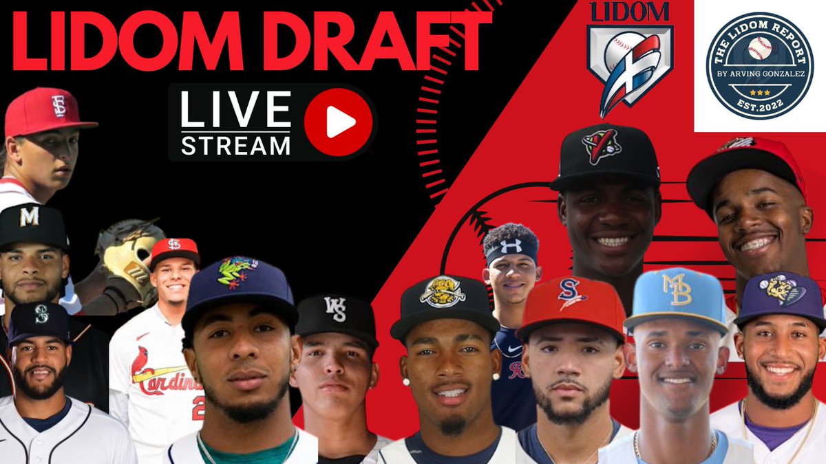 ArvingGonzalez's tweet photo. I'll be livestreaming pick-by-pick the first and second round of the #LIDOMDraft with special guest @CespedesBBQ. Tune in now: https://t.co/WFbz4EF48t https://t.co/zhoL5fjVD0