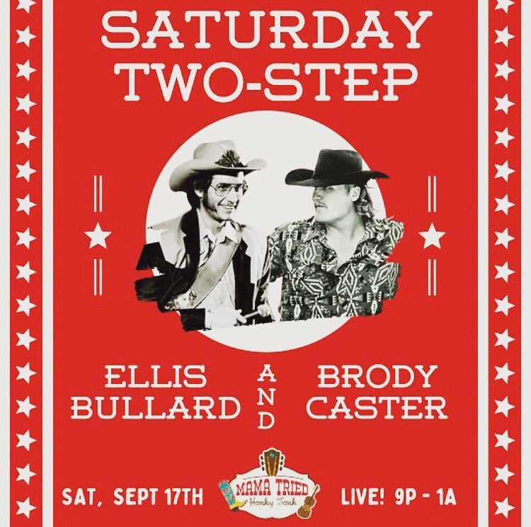 Gonna be a COUNTRY ass time this Saturday with our boy <a href="/ellisbullardTX/">Ellis Bullard</a> at Mama Tried in Irving TX. Y’all come say high!