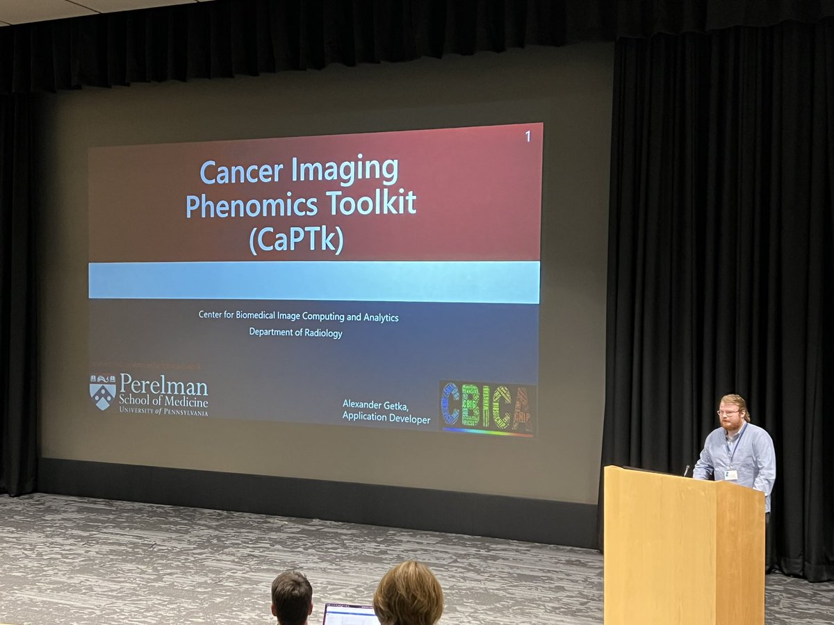 SpyridonBakas's tweet photo. @AlexanderGetka presenting our #CaPTk efforts towards #quantitative #imaging #radiomics &amp; #MachineLearning for #cancer #research @NIH #NCIITCR #ITCR2022 PI meeting.
@CBICAannounce @NCIDataSci @chrisdav66 @DespinaKontos @SarthakPati @Penn @PennRadiology @RadiologyACR #RadXTools https://t.co/rqYlKPmthG