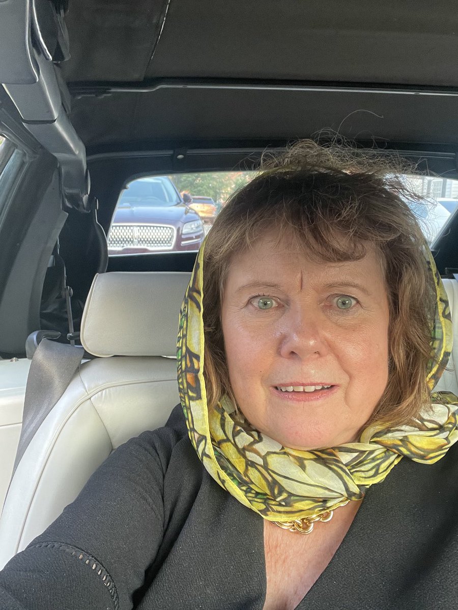 #GetYourGallopOn #MustangStampede ⁦Heading to the Mustang Reveal in Detroit in a green 1990 Mustang!